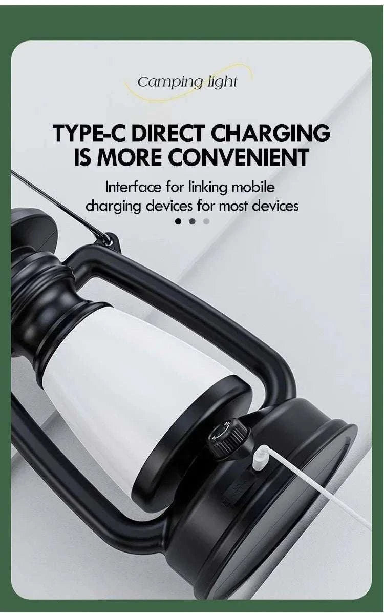 Retro Horse Light LED Lantern for Home and Outdoor Decor-800mAh LY16A