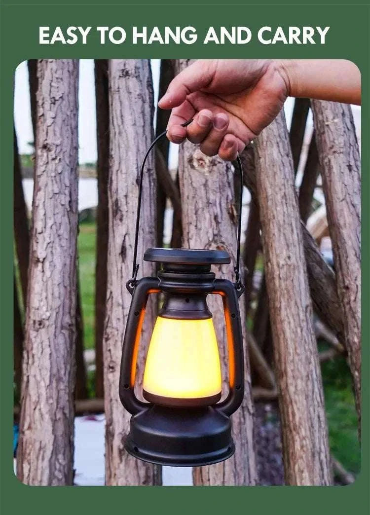 Retro Horse Light LED Lantern for Home and Outdoor Decor-