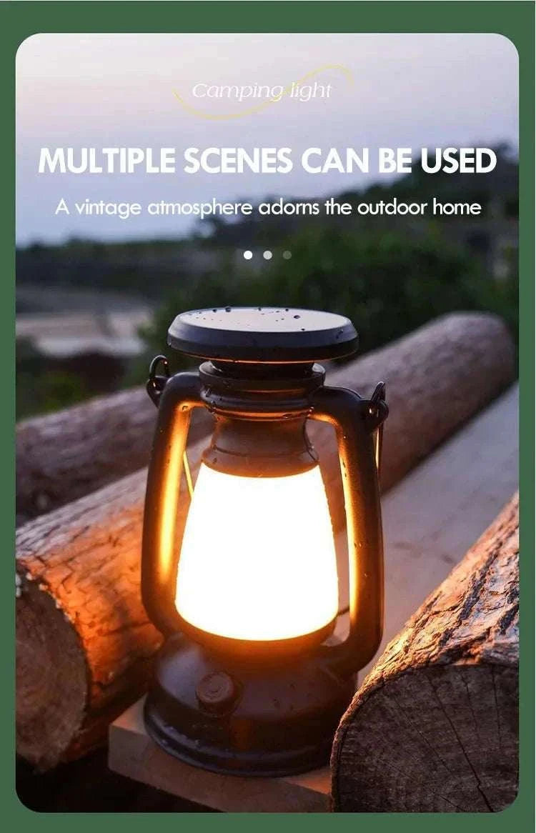 Retro Horse Light LED Lantern for Home and Outdoor Decor-