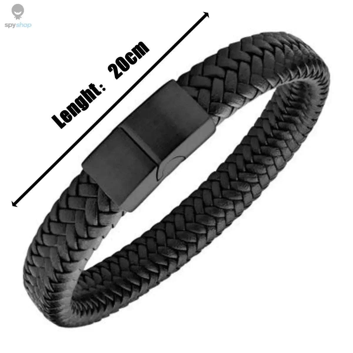 Retro Men's Leather Bracelet – Timeless Style and Rugged Everyday Wear-Black / 20cm / black