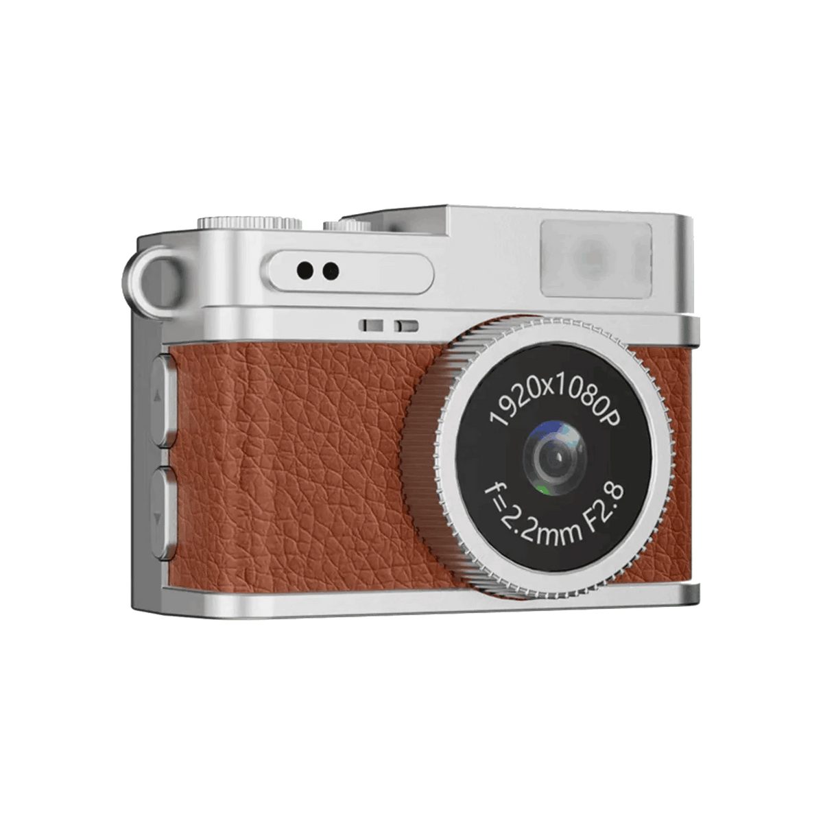 Retro Mini Digital Camera with 1080P Video and LED Fill Light-S150 Brown