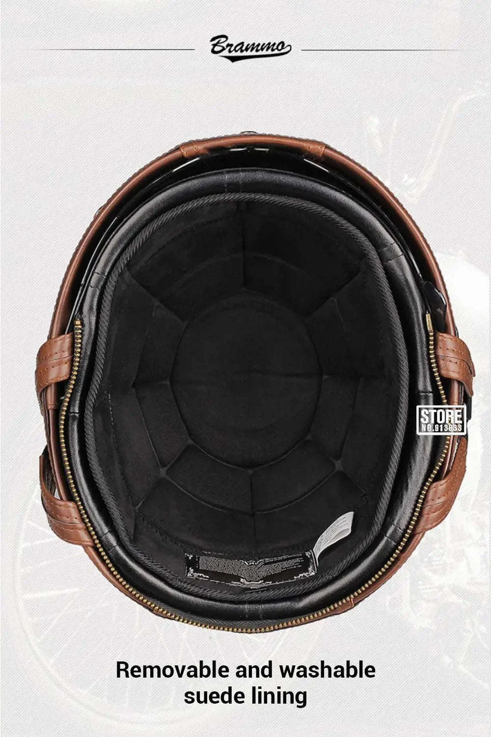 Retro Motorcycle Half Helmet with HD Lens-535 Glasses BK / XL