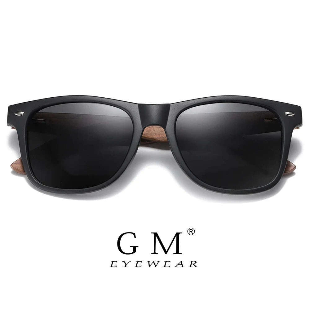 Retro Walnut Wood Polarized Sunglasses UV400 Anti-Blue Pilot Style-Anti Blue