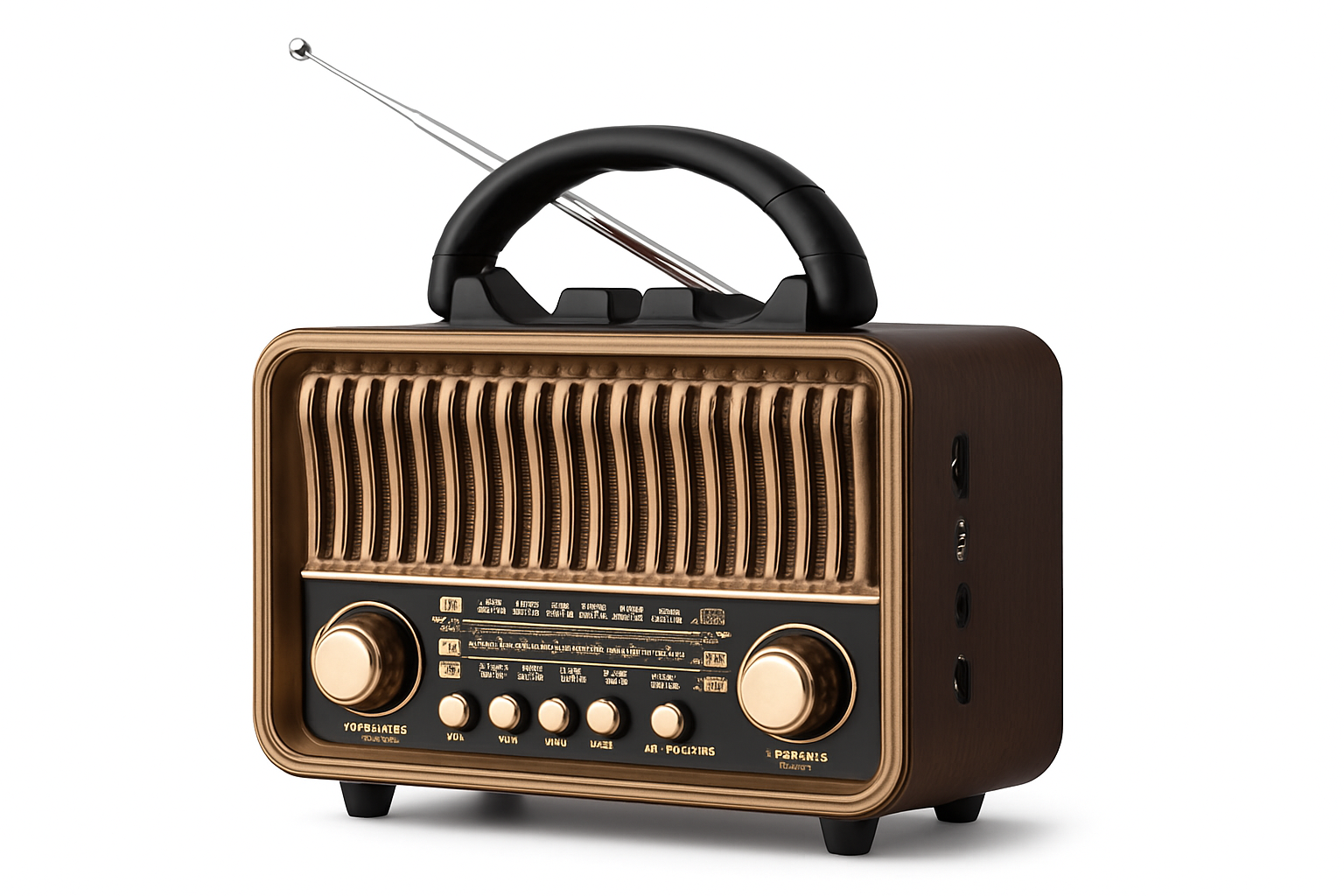 راديو لاسلكي محمول بنمط ريترو AM/FM/SW مع بلوتوث وبطارية قابلة لإعادة الشحن