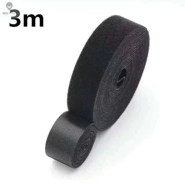 Reusable Cable Organizer Tape for Neat, Tangle-Free Cords-Black-3m