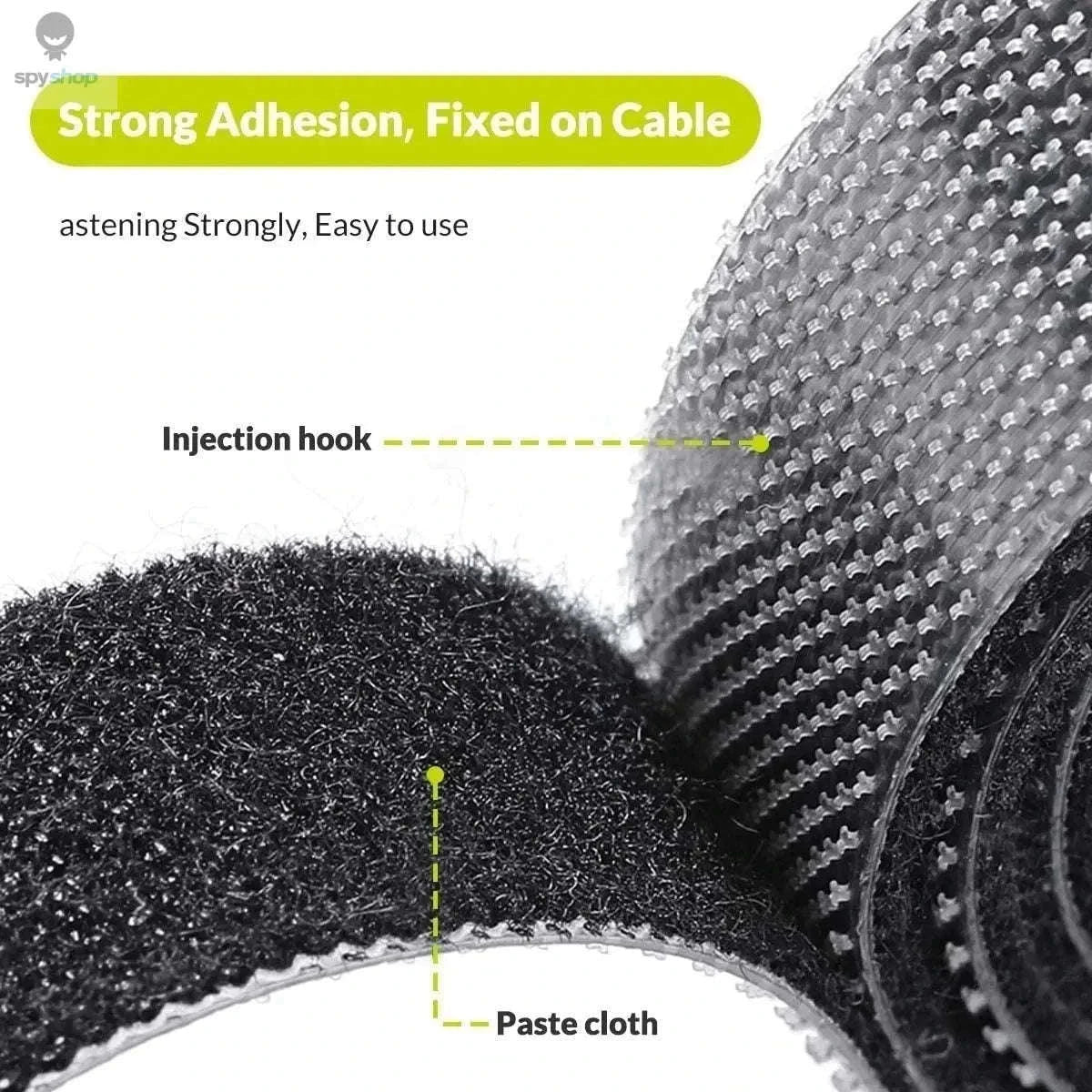 Reusable Cable Organizer Tape for Neat, Tangle-Free Cords-Black-3m