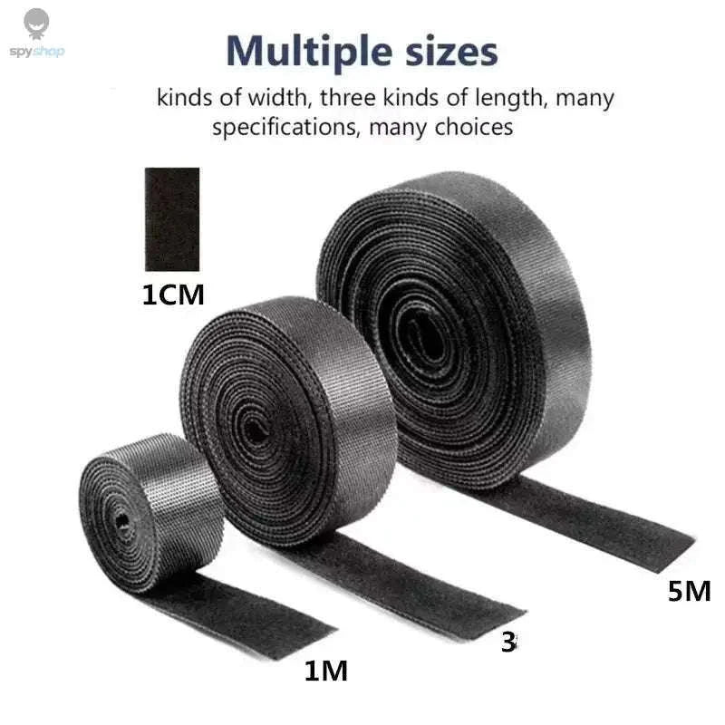Reusable Cable Organizer Tape for Neat, Tangle-Free Cords-Black-3m