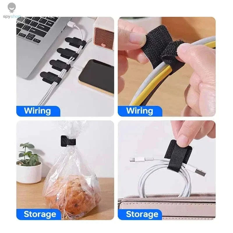 Reusable Cable Ties for Neat, Adjustable Cable Organization-10PCS Grey