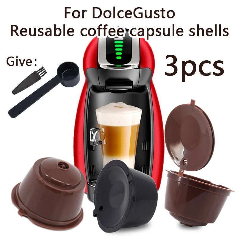 Reusable Coffee Capsule Set for Dolce Gusto-black