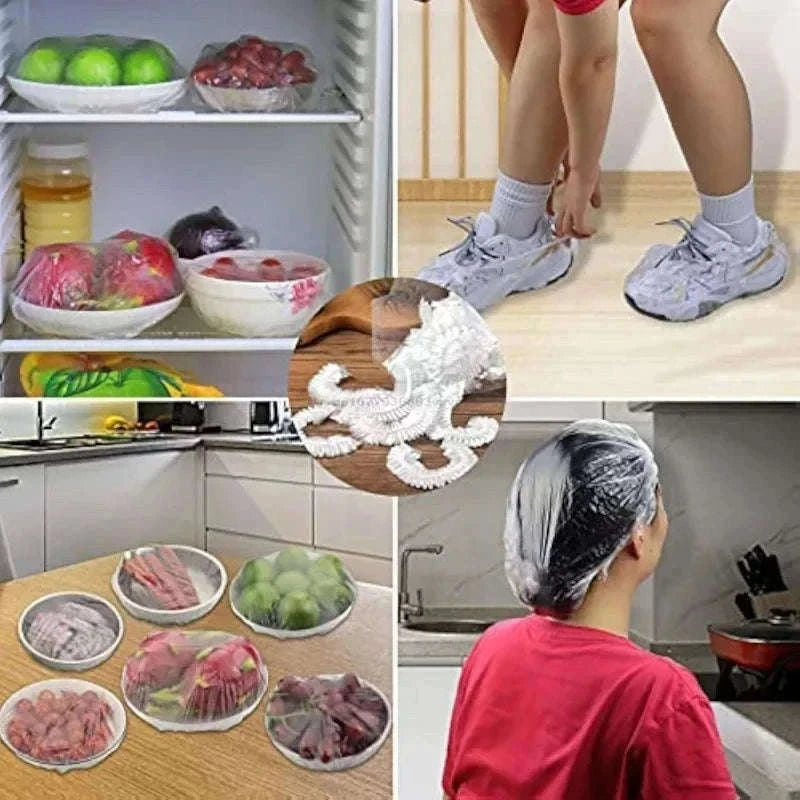 Reusable Elastic Food Covers for Quick Fresh Food Storage-Light Grey / 700pcs