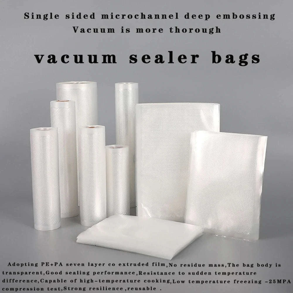 Reusable Food Vacuum Sealer Bags Roll – 500cm BPA‑Free for Sous Vide & Meal Prep-1 Rolls / 12cm x 500cm