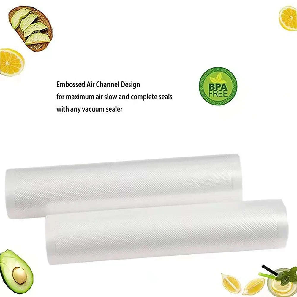Reusable Food Vacuum Sealer Bags Roll – 500cm BPA‑Free for Sous Vide & Meal Prep-1 Rolls / 12cm x 500cm