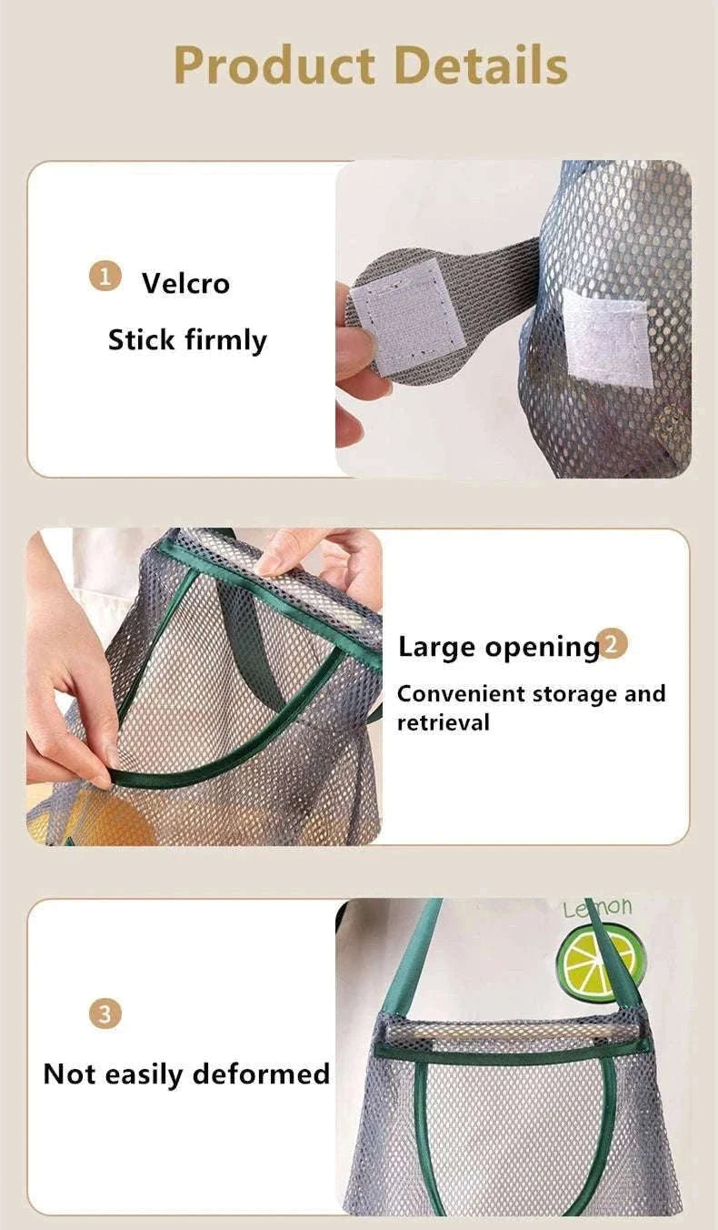 Reusable Hanging Mesh Storage Bag for Fresh Produce-king-size single bag
