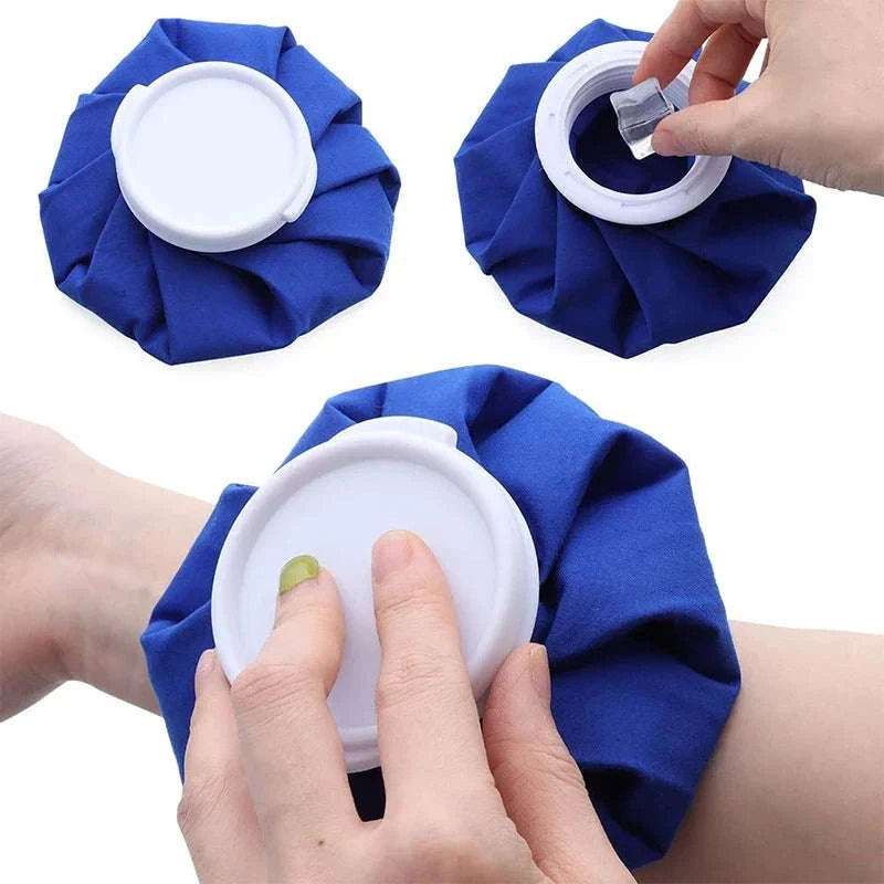 Reusable Hot & Cold Therapy Ice Bag Set (3 Sizes) for Pain Relief-Blue / 6 inch