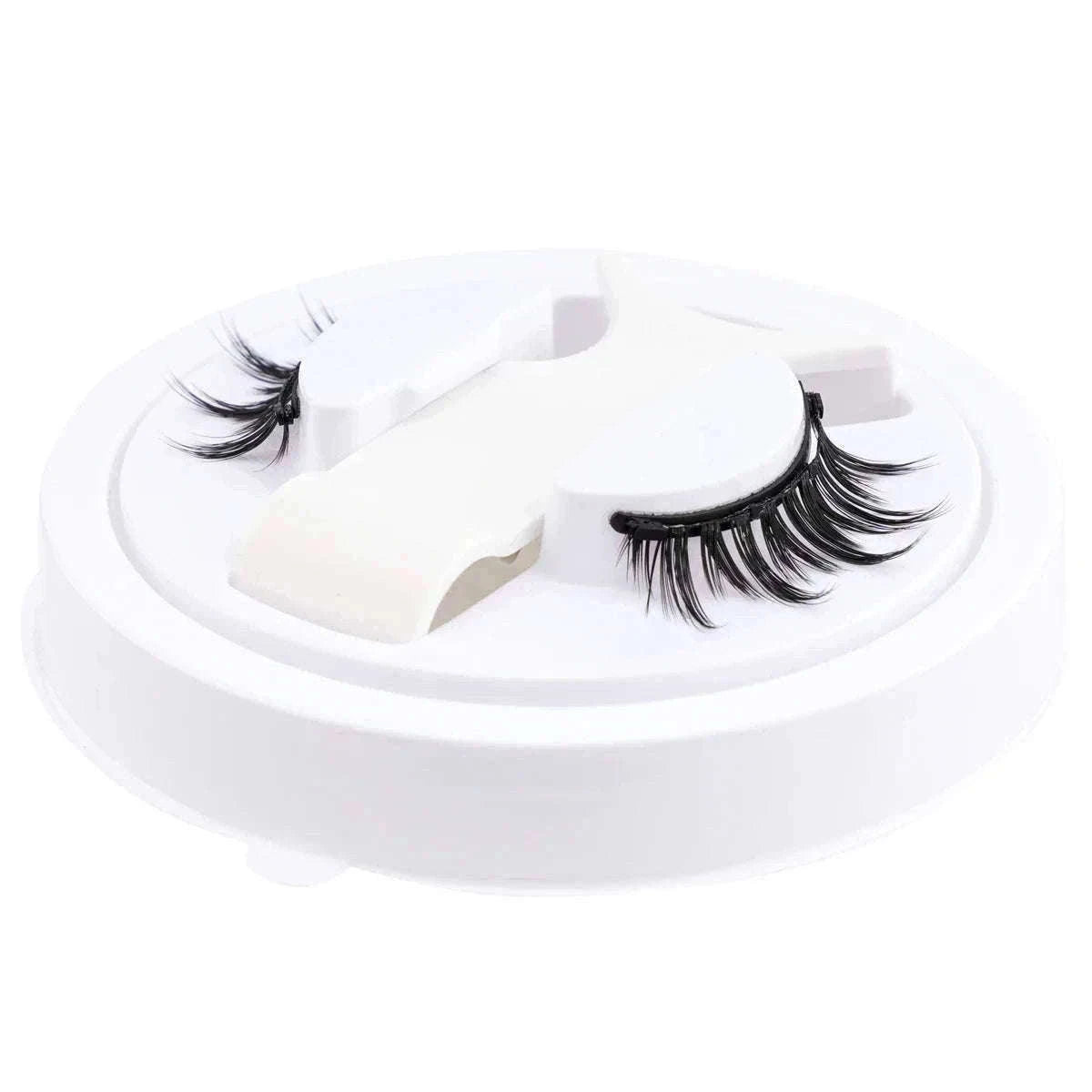 Reusable Magnetic False Eyelashes with Applicator Tweezers Set-1 Pair LZ04