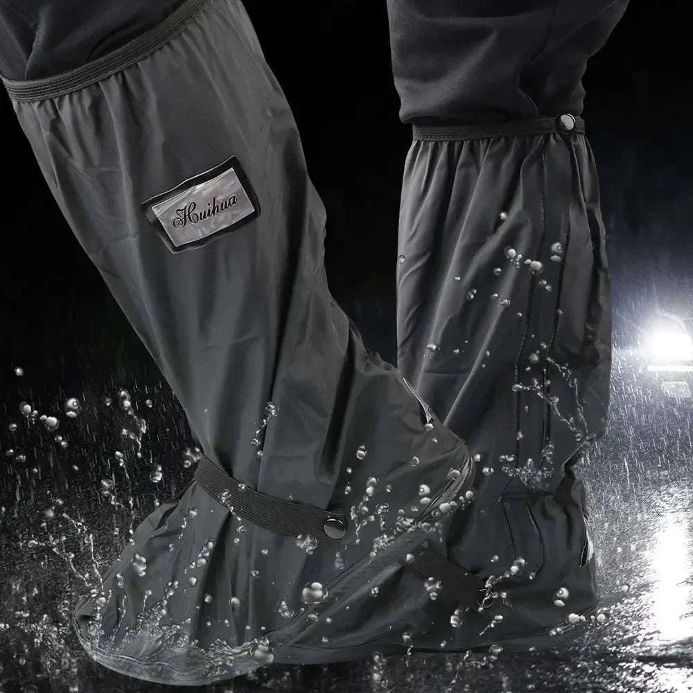 Reusable Motorcycle Rain Shoe Covers for Wet Weather Protection-XL