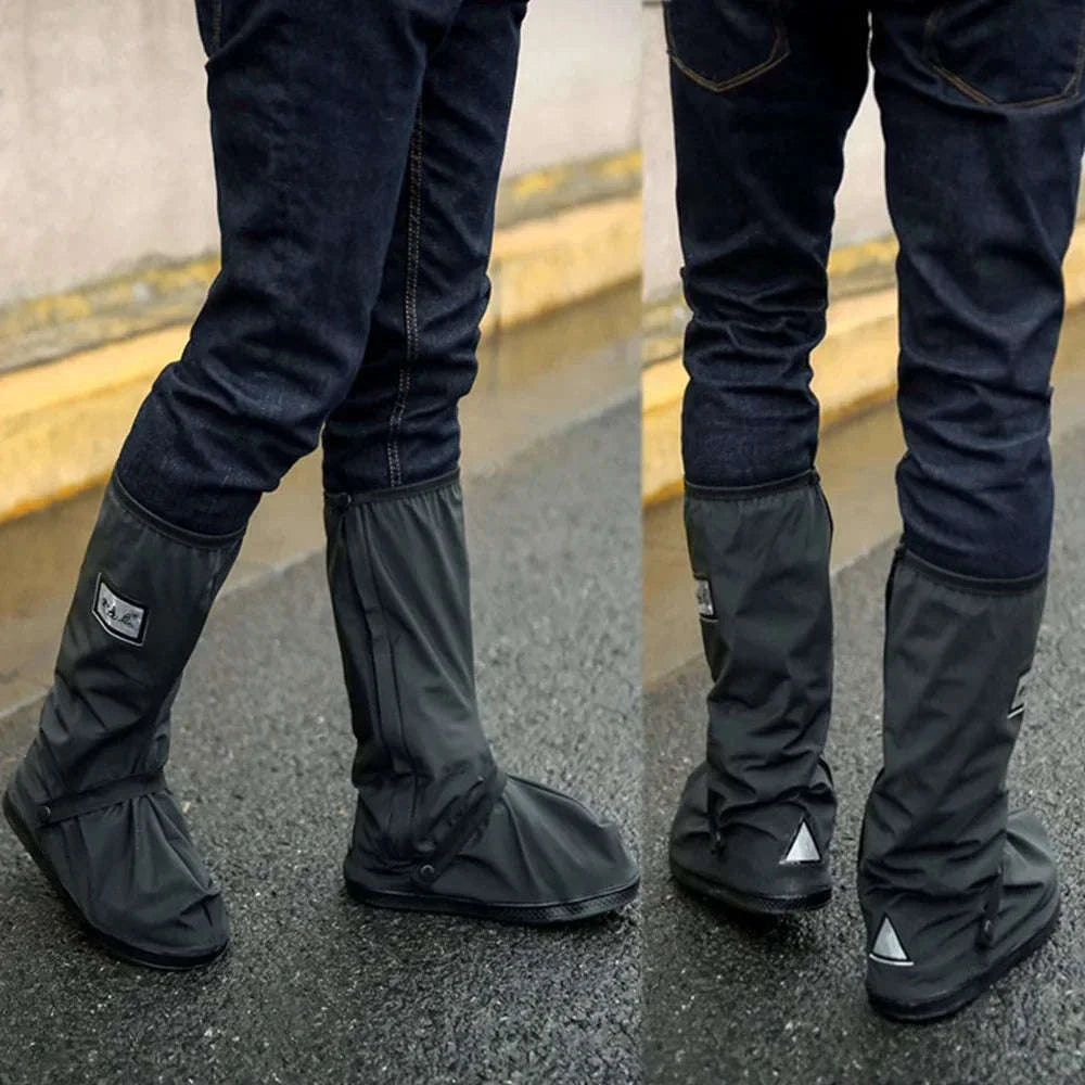 Reusable Motorcycle Rain Shoe Covers for Wet Weather Protection-XL