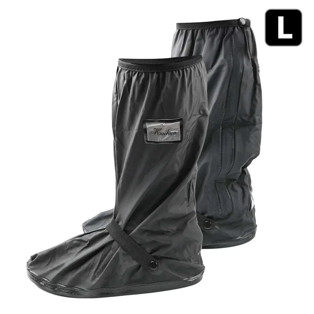 Reusable Motorcycle Rain Shoe Covers for Wet Weather Protection-XL