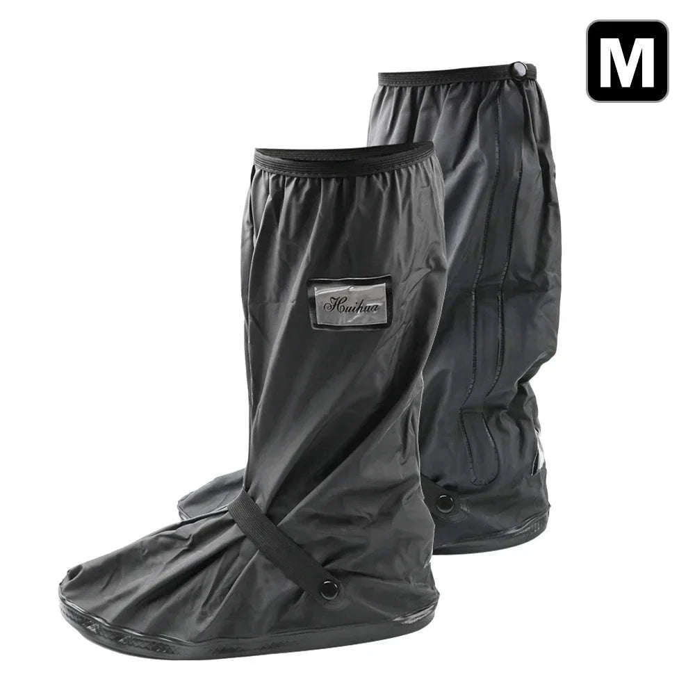 Reusable Motorcycle Rain Shoe Covers for Wet Weather Protection-XL