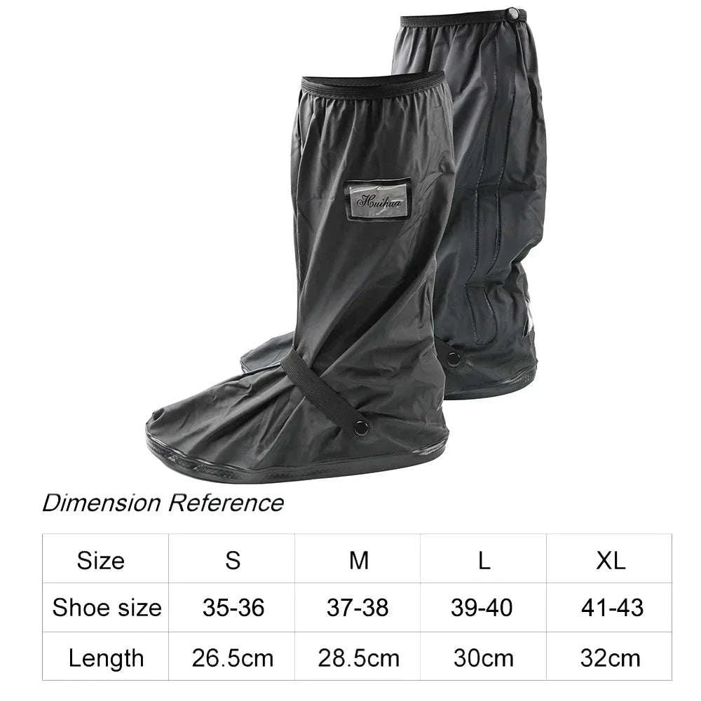 Reusable Motorcycle Rain Shoe Covers for Wet Weather Protection-XL
