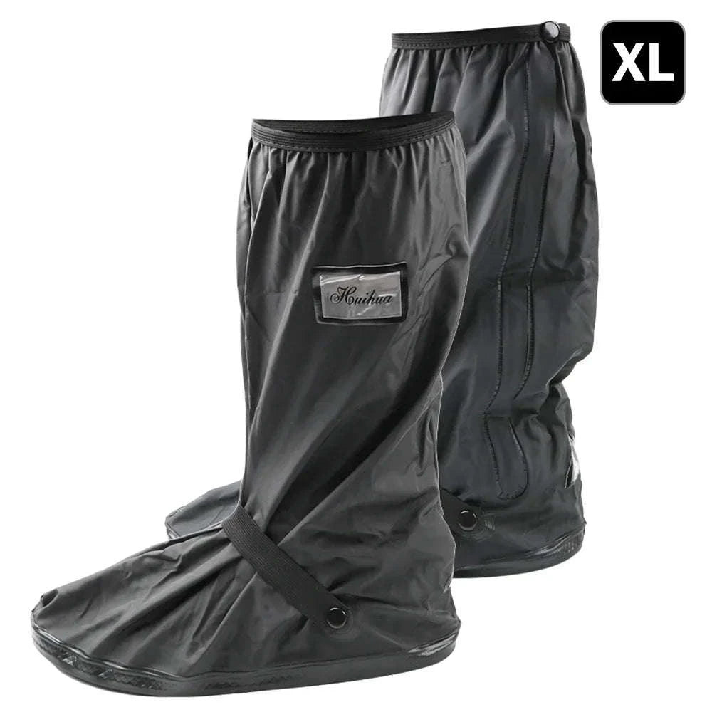 Reusable Motorcycle Rain Shoe Covers for Wet Weather Protection-XL
