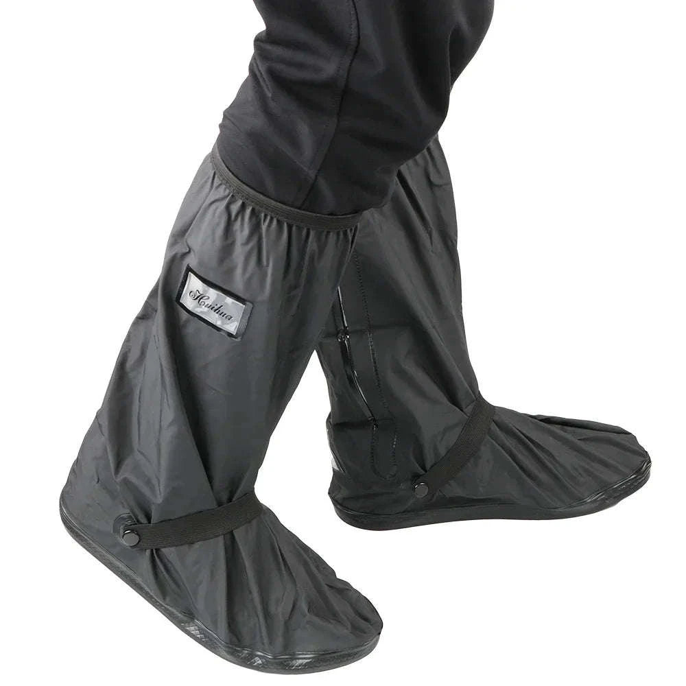 Reusable Motorcycle Rain Shoe Covers for Wet Weather Protection-XL
