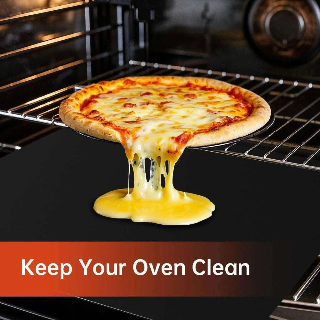 Reusable Non-Stick Oven Liner & Grill Mat-40X50cm-1Pc Black