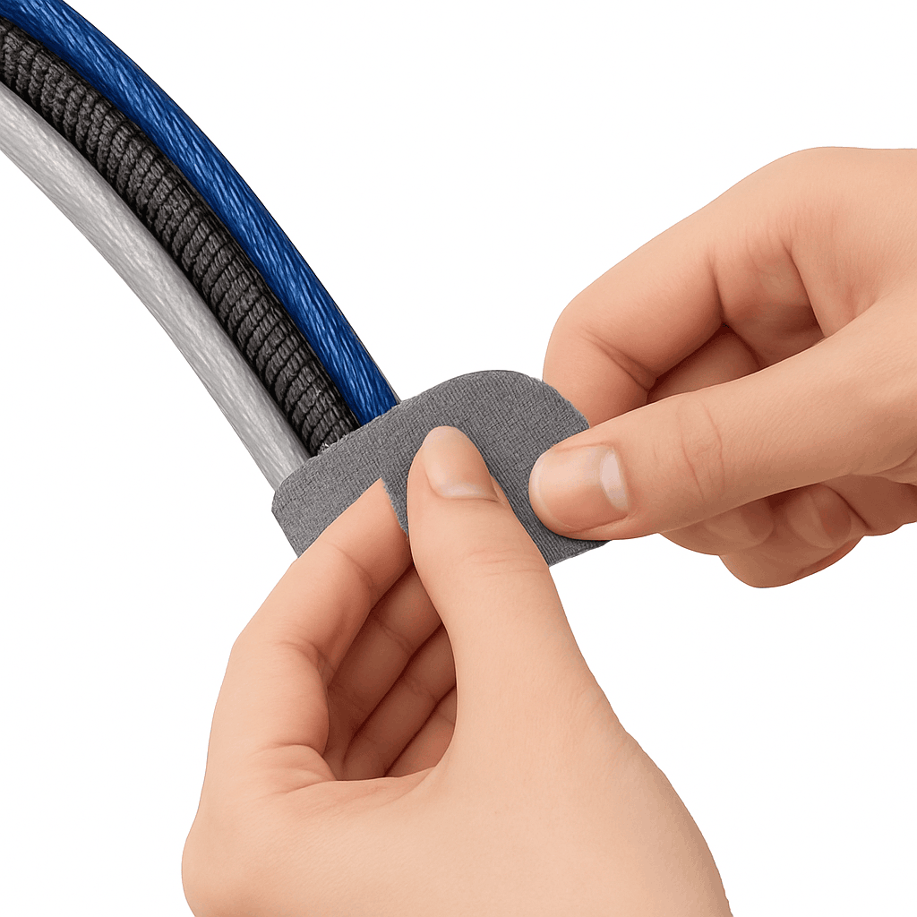Reusable Velcro Cable Ties and Cord Organizer Straps-Black / 20PCS