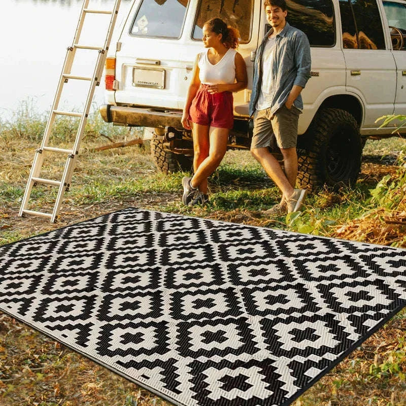 Reversible Outdoor Rug for Camping, Patio and Picnic Use-Rug