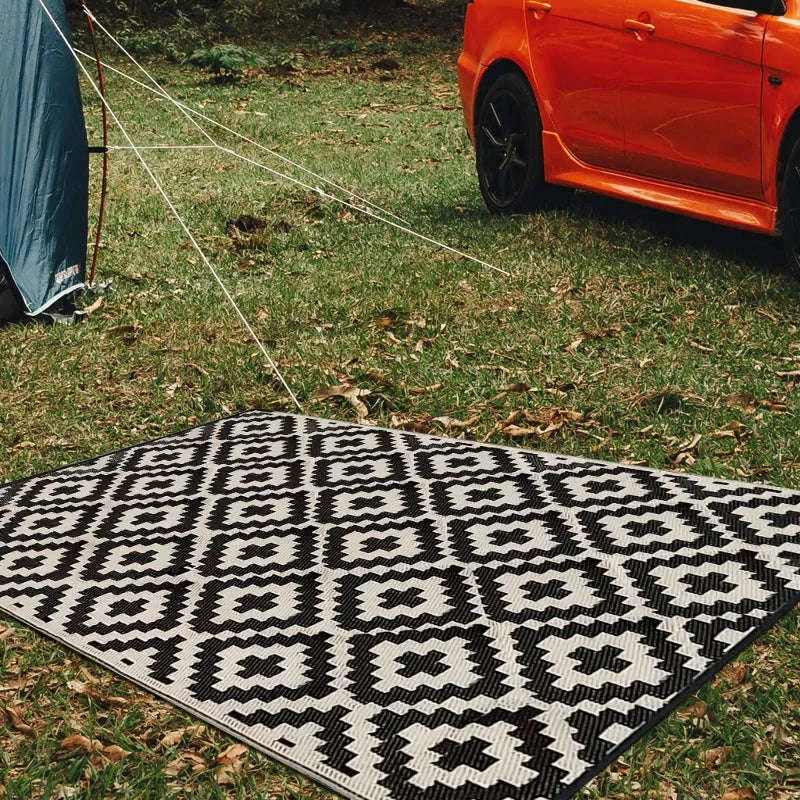 Reversible Outdoor Rug for Camping, Patio and Picnic Use-Rug