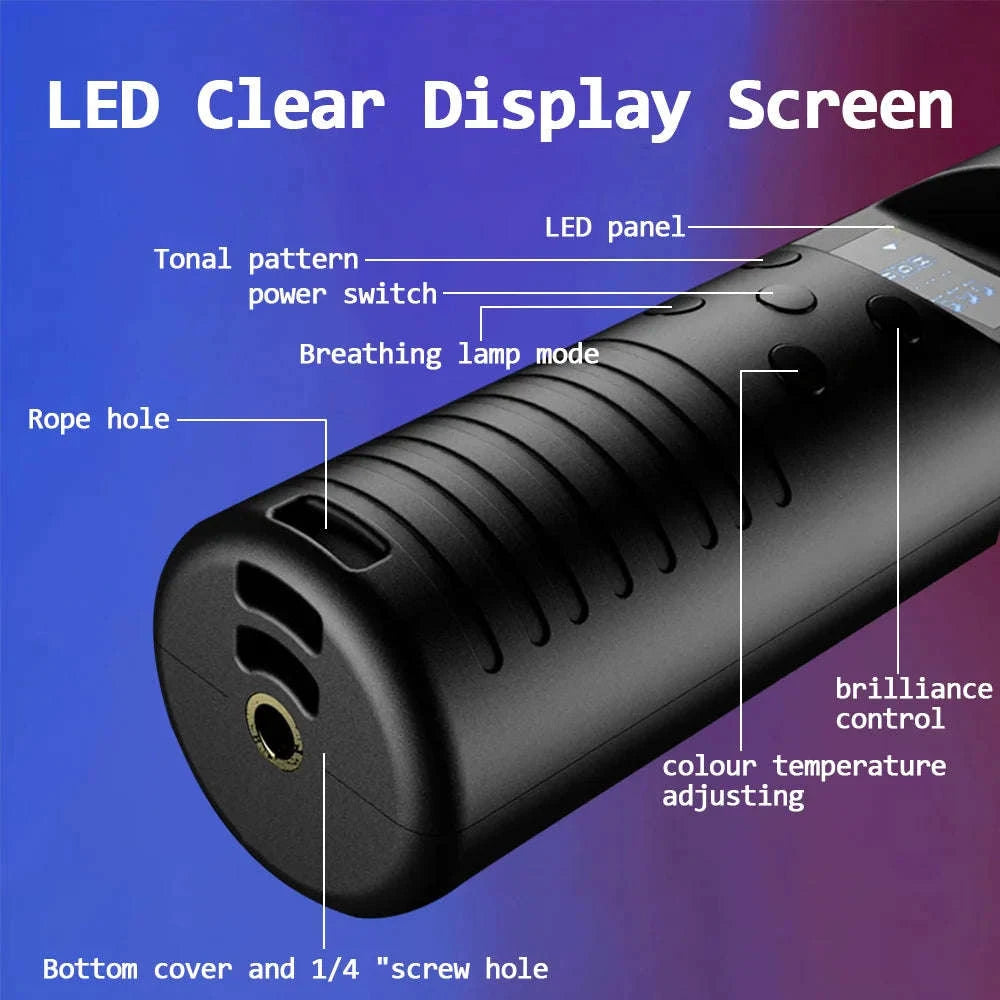 RGB LED Light Wand 3000K–6500K Handheld Video Light with Remote-United States