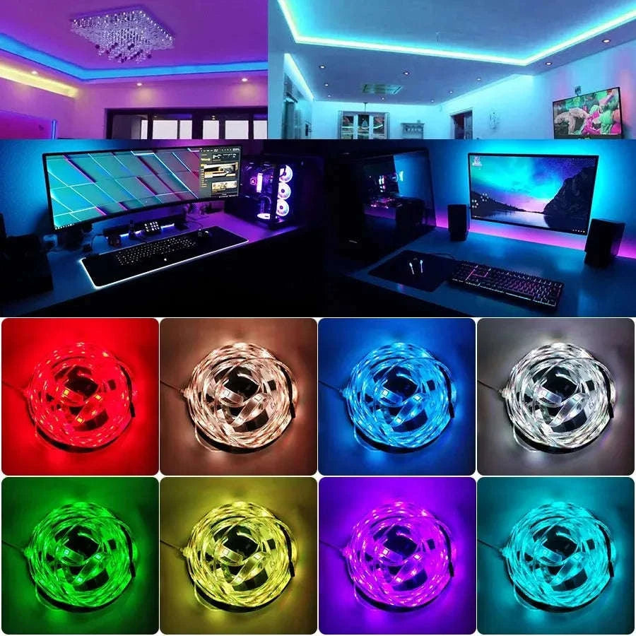 RGB LED Strip Lights with Bluetooth Control 5M–30M 5050 LED Tape-20M / spain