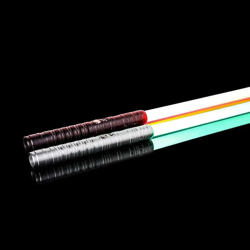 RGB Metal Lightsaber with Sound, USB Charging, Removable Blade-Type 9 Gold RGB