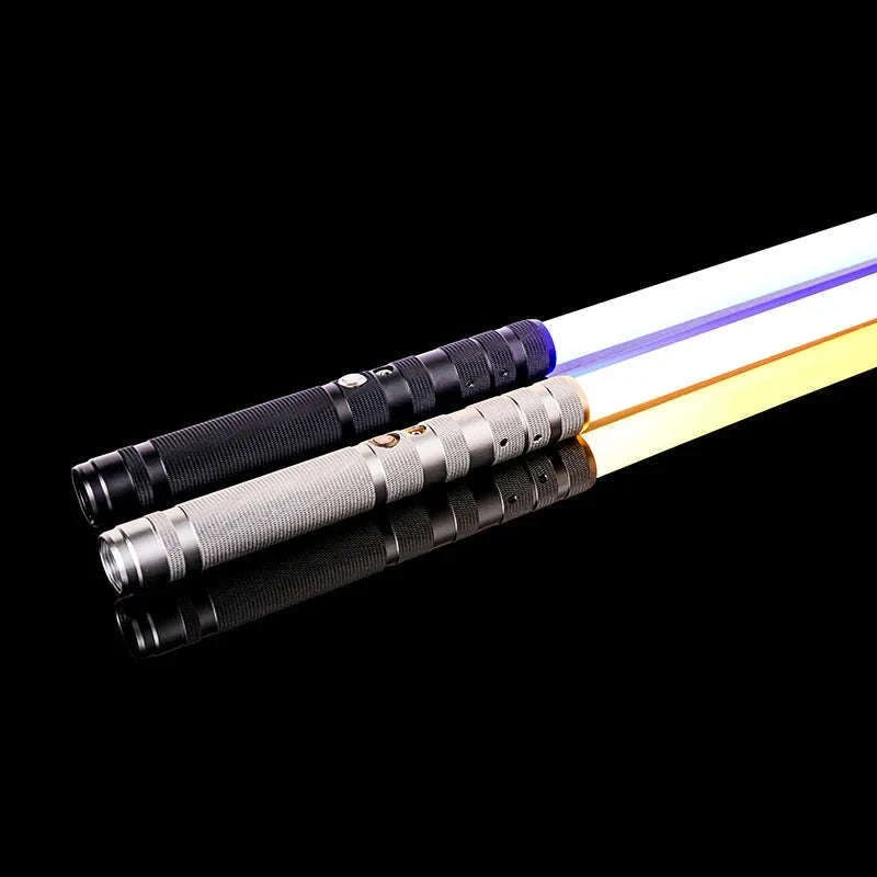RGB Metal Lightsaber with Sound, USB Charging, Removable Blade-Type 9 Gold RGB