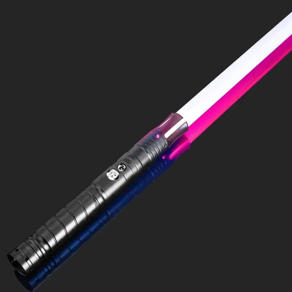 RGB Metal Lightsaber with Sound, USB Charging, Removable Blade-Type 9 Gold RGB