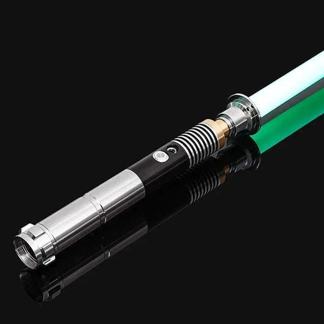RGB Metal Lightsaber with Sound, USB Charging, Removable Blade-Type 9 Gold RGB