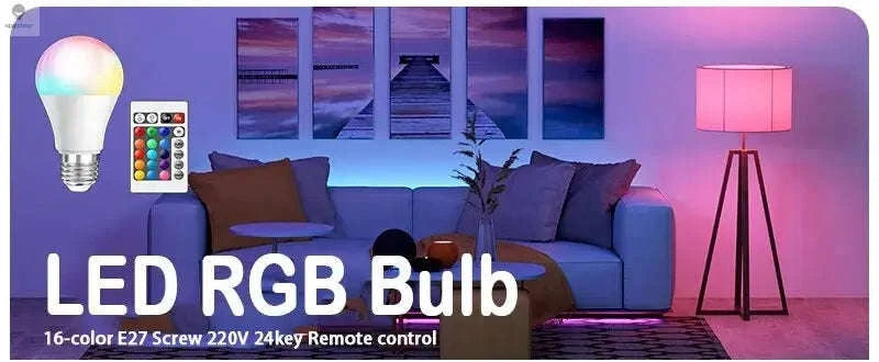 RGB Multicolor Bulb E27 – Dimmable LED Lamp With Remote Control-1pc
