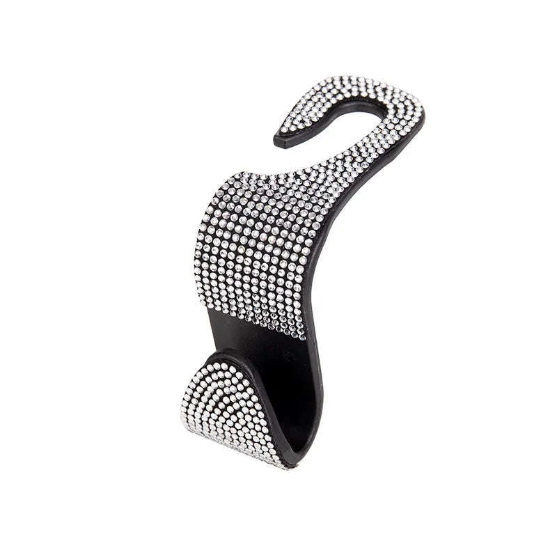 Rhinestone Car Seat Back Hook Hanger for Daily Vehicle Storage-Green 1pc / Germany
