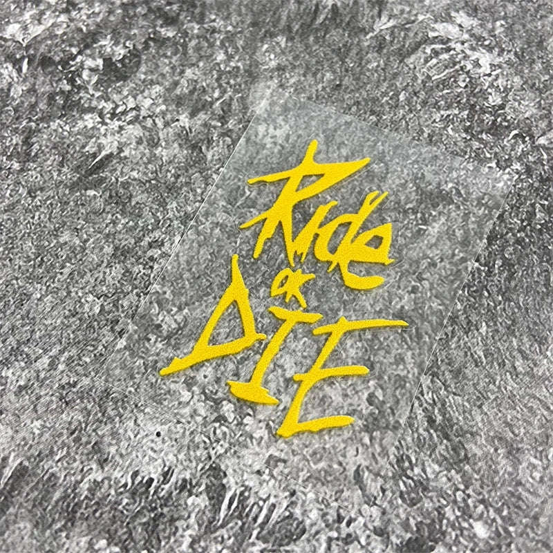 Ride or Die Bike Frame Sticker-LK-RIDE-FY-G / 2.8x4CM(S)