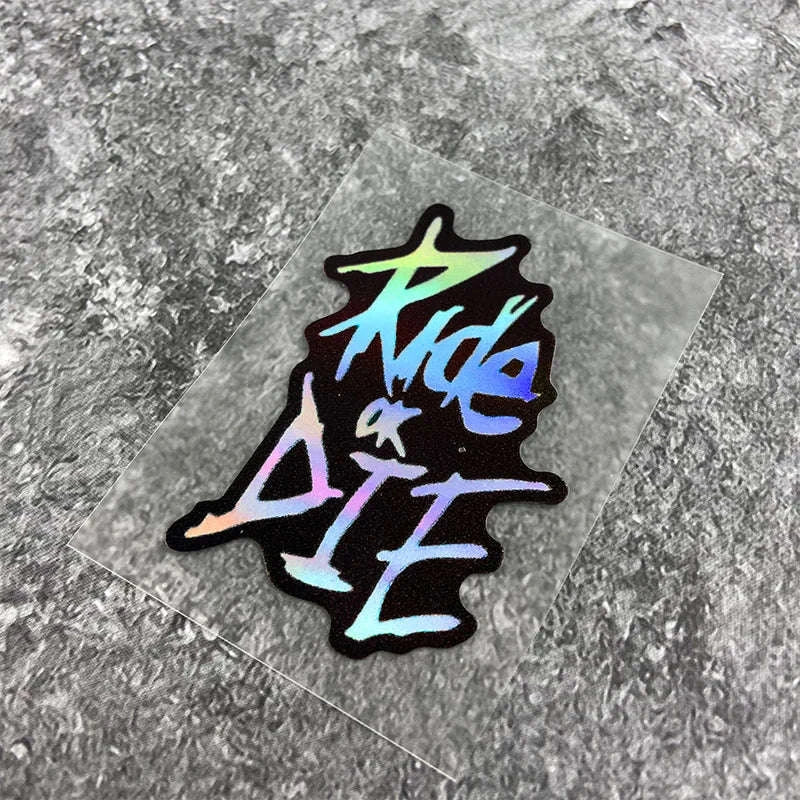 Ride or Die Bike Frame Sticker-LK-RIDE-FY-G / 2.8x4CM(S)