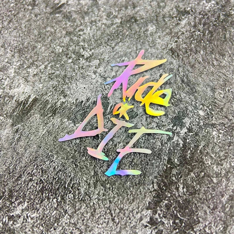 Ride or Die Bike Frame Sticker-LK-RIDE-FY-G / 2.8x4CM(S)