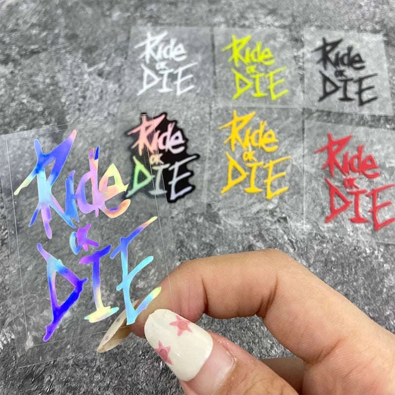 Ride or Die Bike Frame Sticker-LK-RIDE-FY-G / 2.8x4CM(S)