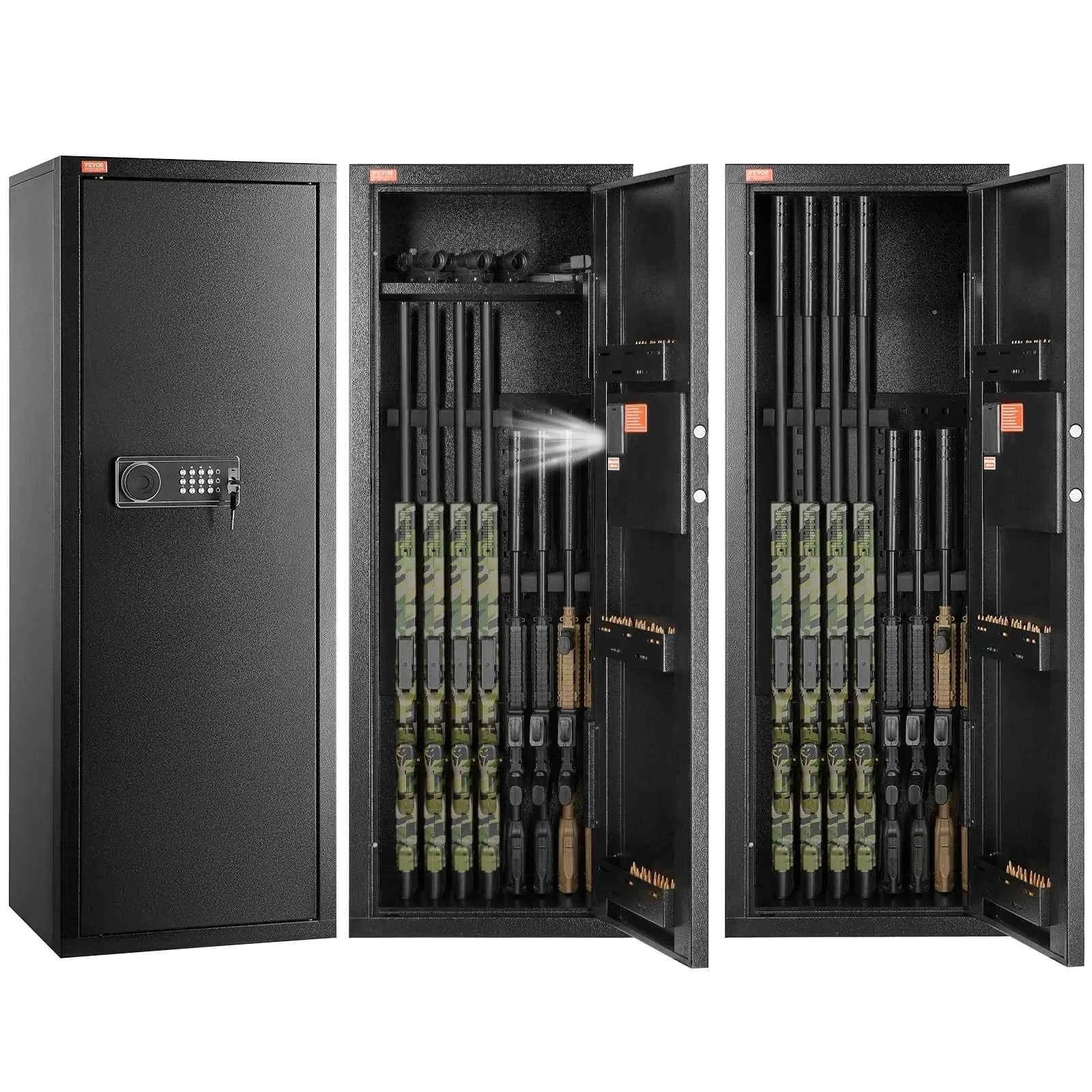 Rifle Gun Safe with Digital Keypad Lock and Removable Shelf-8 to 10 Rifles / United States