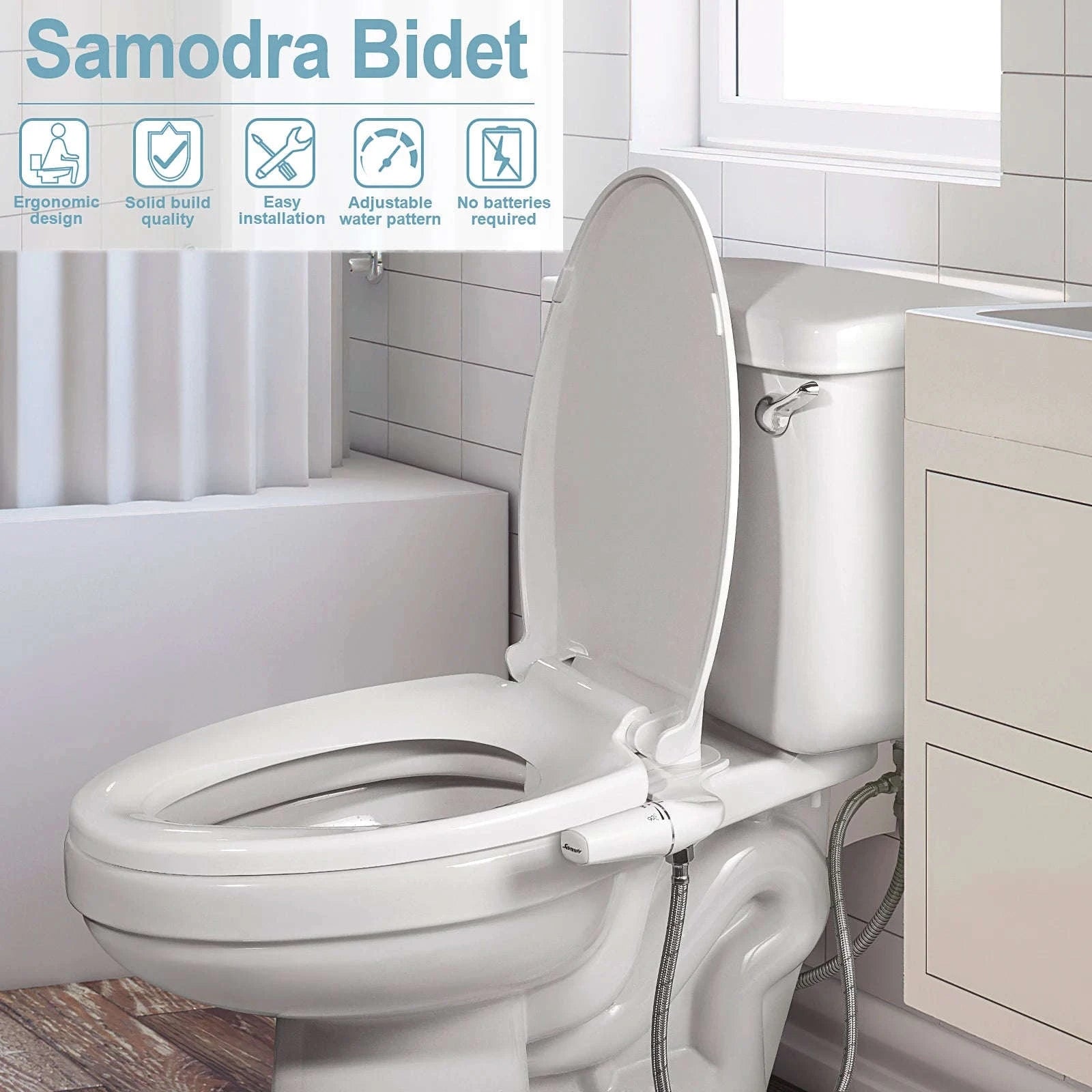 Right/Left Hand Bidet Sprayer with Dual Nozzle by Samodra-3-8 Left Hand / GERMANY