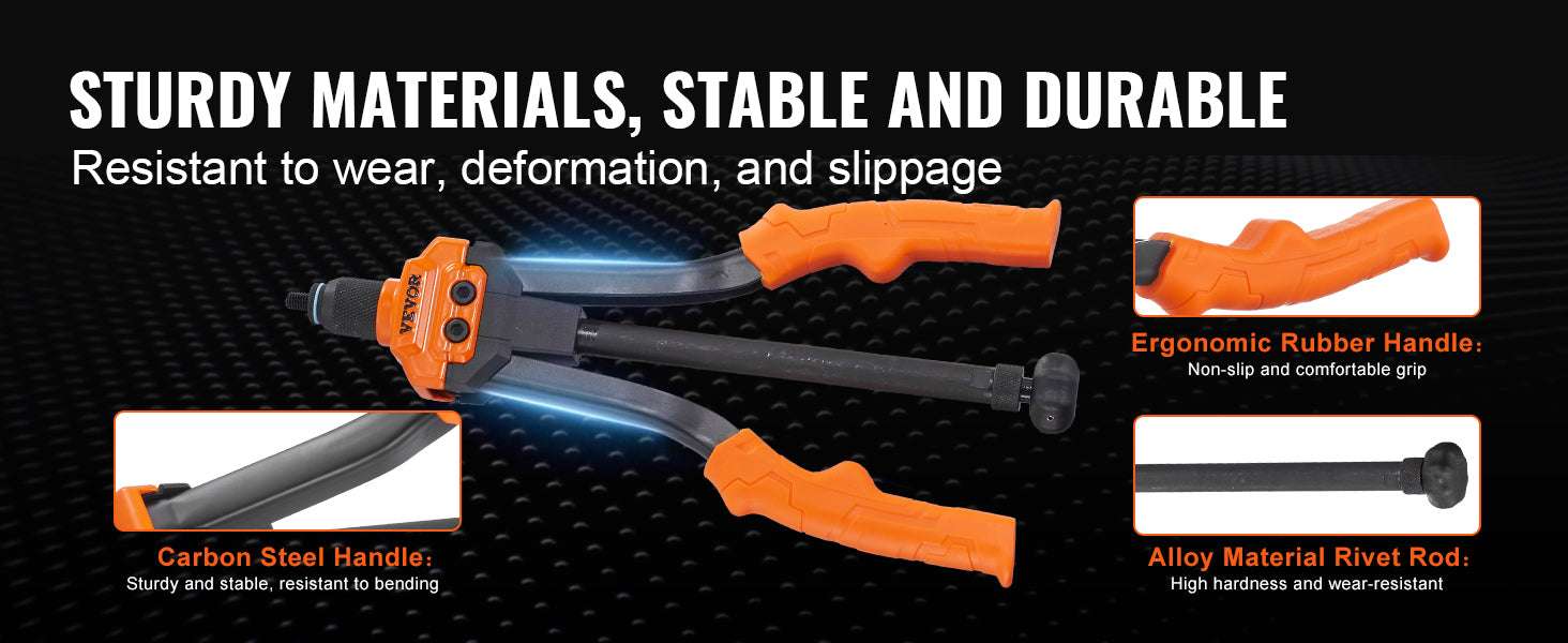 Rivet Nut Tool Kit with Metric & SAE Mandrels and Case Set-16in 186pcs None / United States