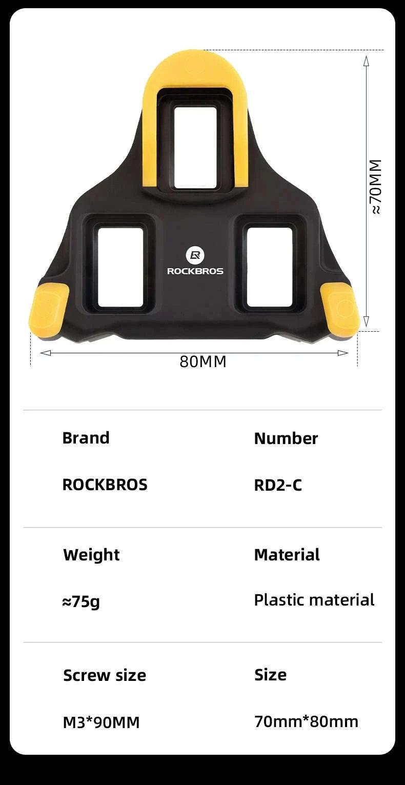 Road Bike Cleats for SPD-SL Pedals Anti-Slip Cycling Cleat Set-RD2-C