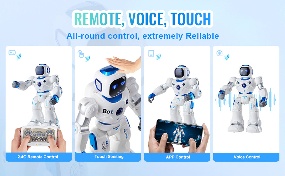 Inteligentná RC robotická hračka s ovládaním cez aplikáciu, hlasovými príkazmi a programovaním