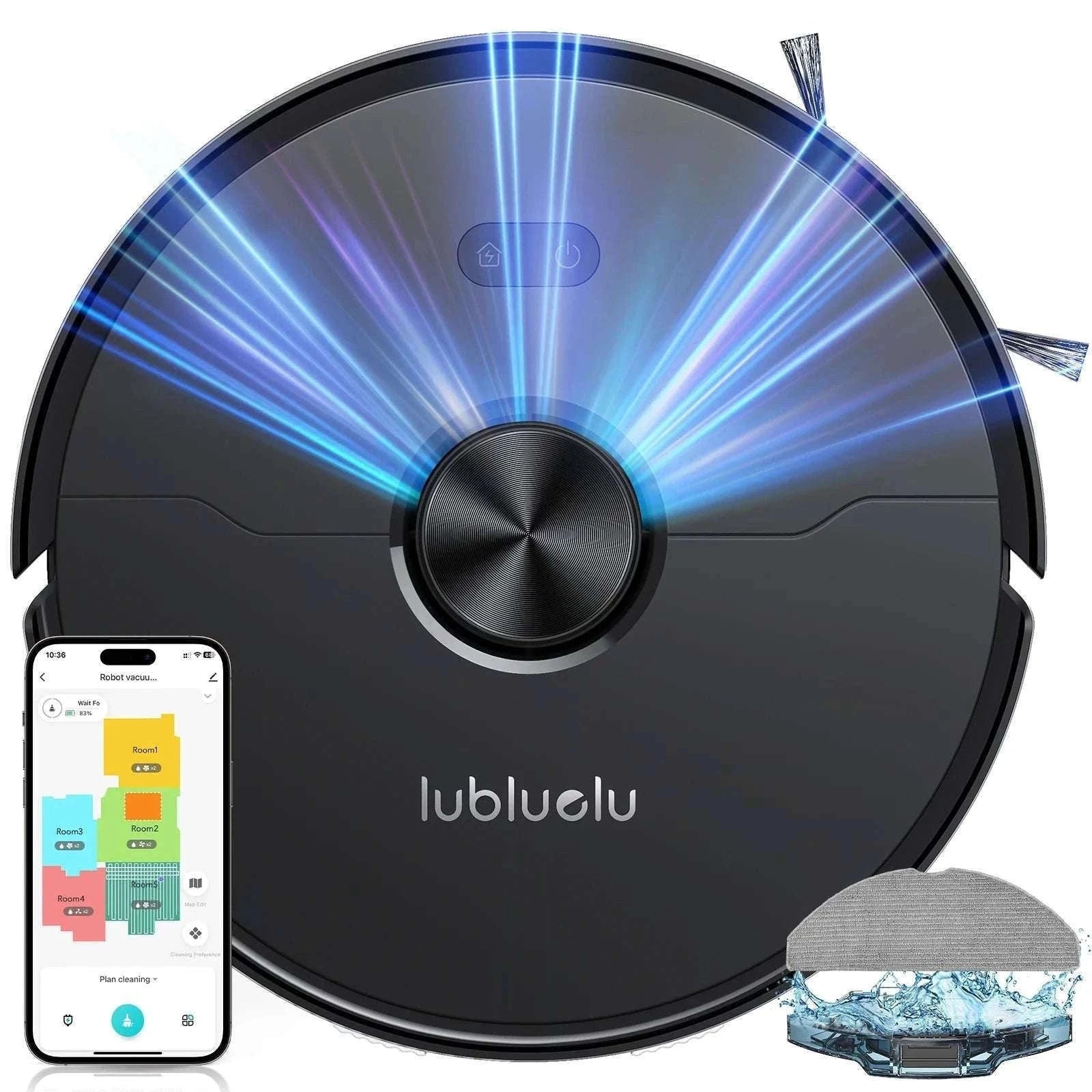 Robot Vacuum Mop Combo 5500Pa LiDAR Navigation Smart App Control-L15ultra / AU / Australia