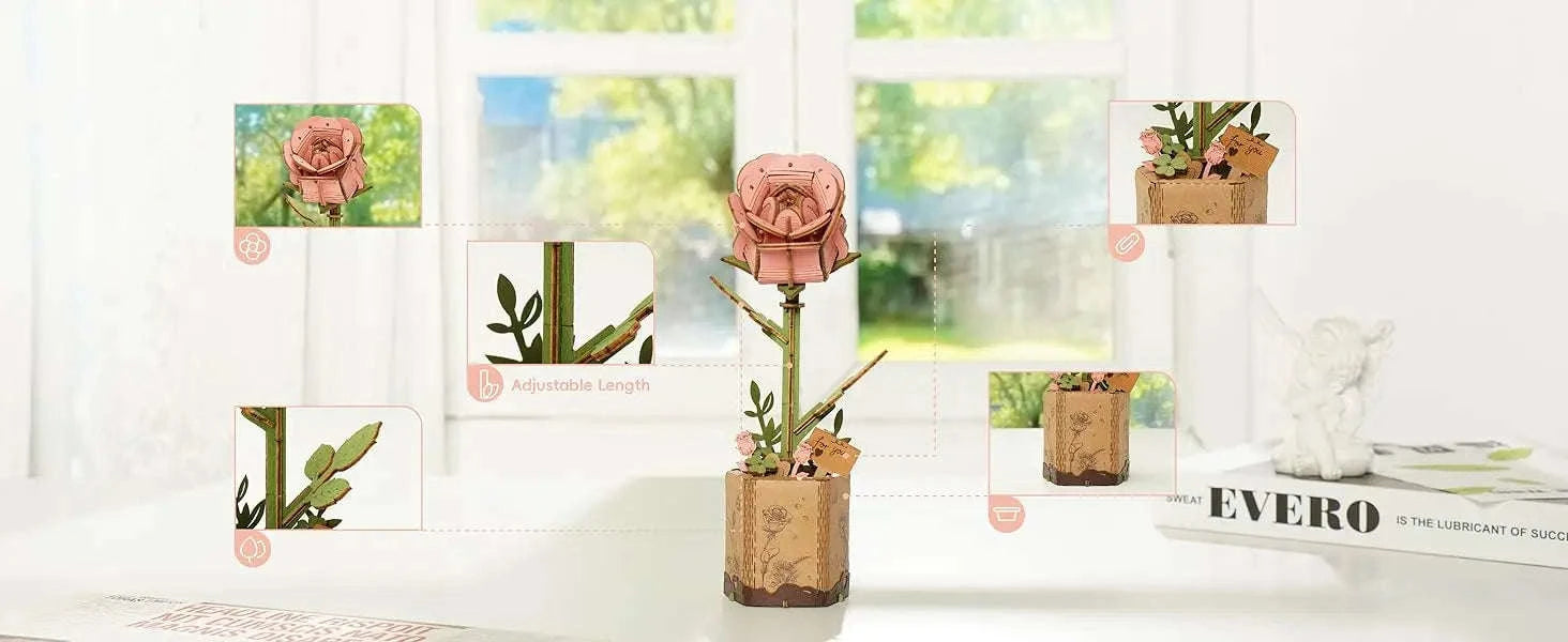 Robotime 3D Wooden Puzzle Flowers Bouquet Craft Kit-TW071 / UNITED KINGDOM