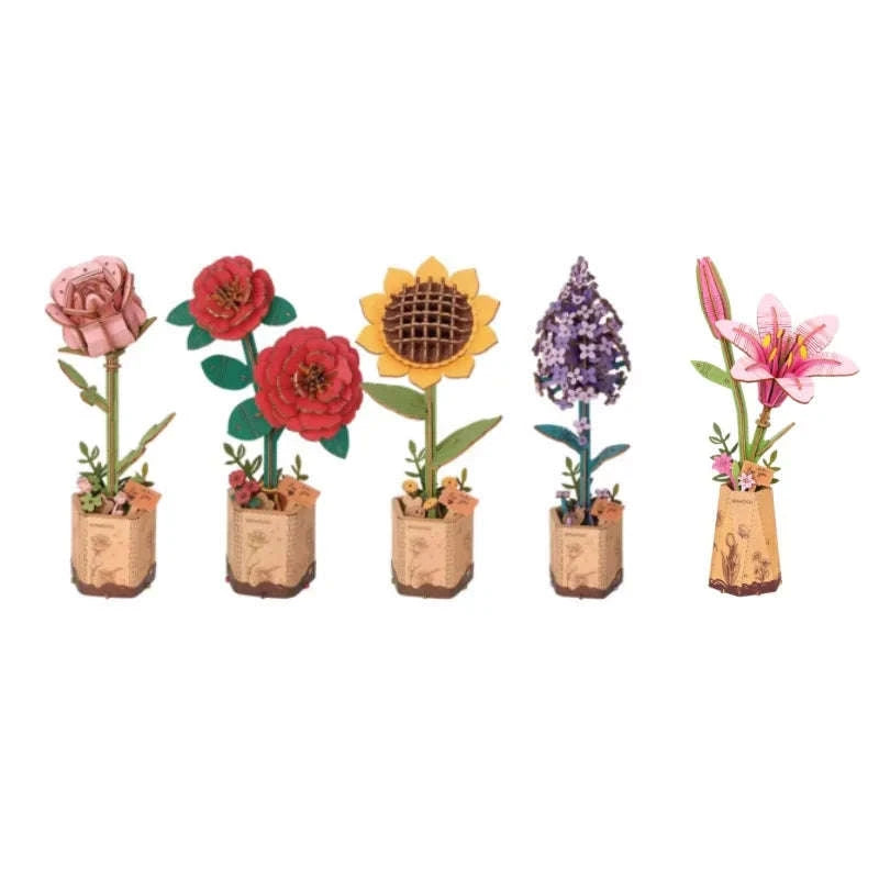 Robotime 3D Wooden Puzzle Flowers Bouquet Craft Kit-TW071 / UNITED KINGDOM